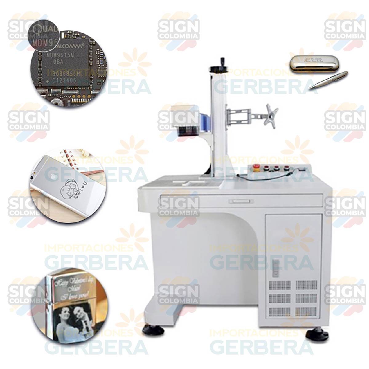 Maquina de Escritorio Marcadora de Fibra Laser para Metal 50W - SIGN COLOMBIA Plotter de corte